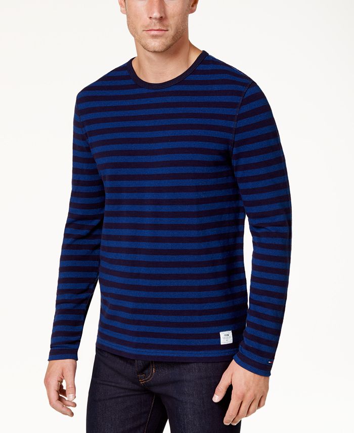 Tommy Hilfiger Men's Striped Long-Sleeve T-Shirt - Macy's