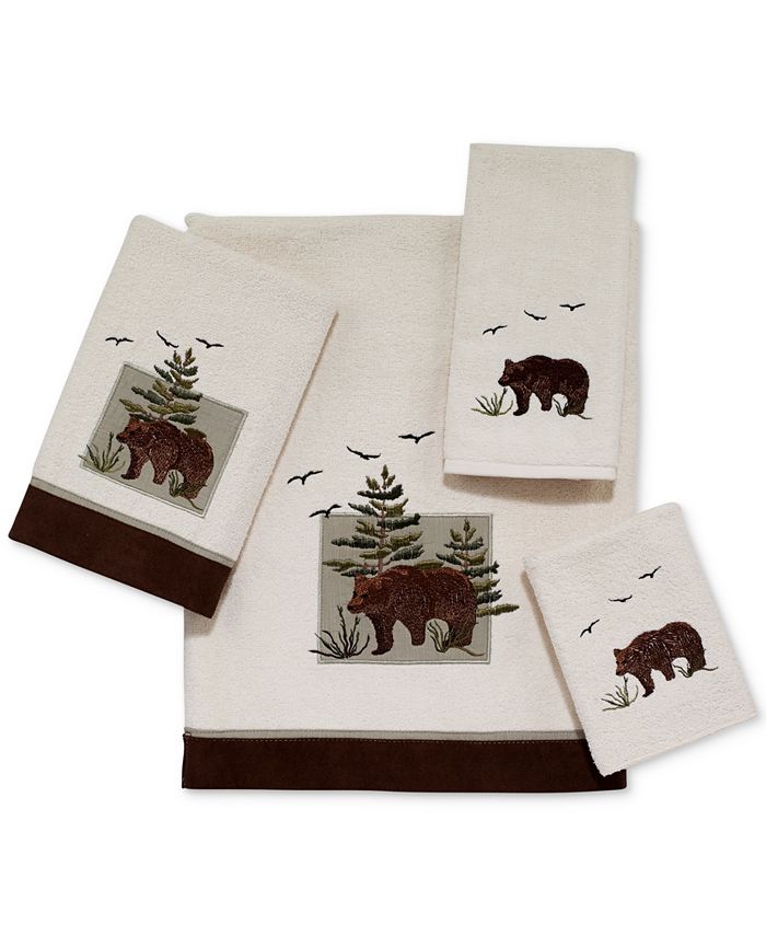 Avanti Bear Patch Cotton Embroidered Hand Towel & Reviews Bath Towels