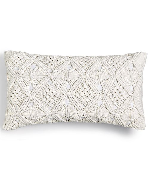 Lucky Brand Closeout Hand Crafted Macrame Cotton 12 X 20