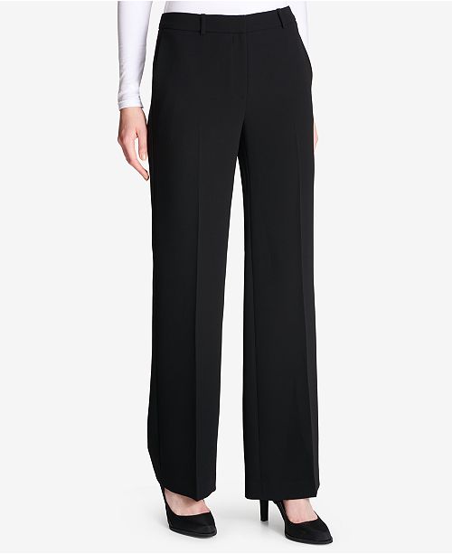 DKNY Crepe Wide-Leg Pants, Created for Macy's - Pants - Women - Macy's