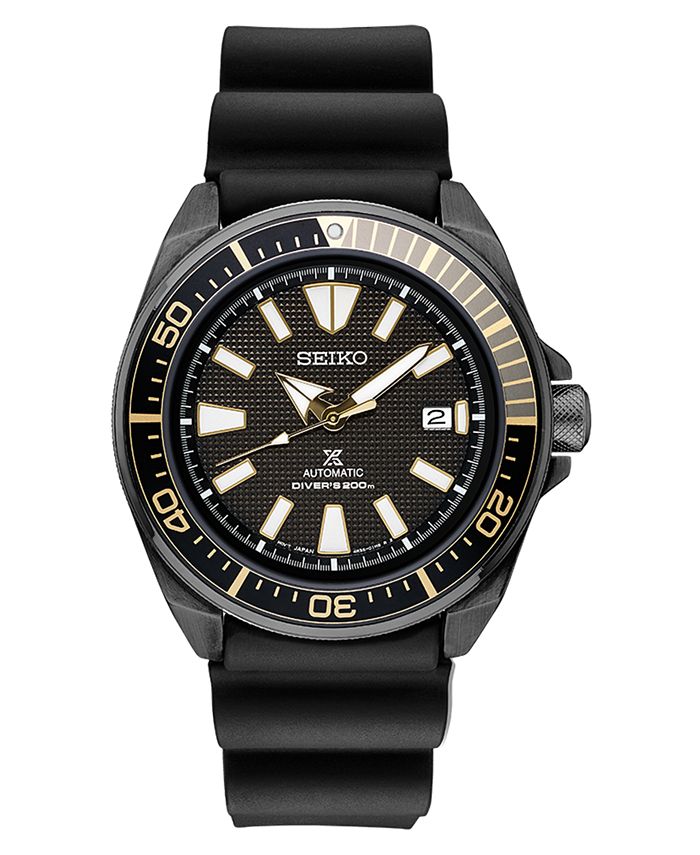 Seiko Men's Automatic Prospex Diver Black Silicone Strap Watch 44mm &  Reviews - All Fine Jewelry - Jewelry & Watches - Macy's