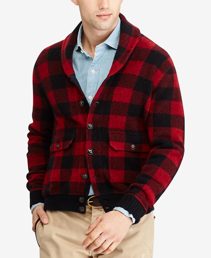 Polo Ralph Lauren Men's Iconic Plaid Cardigan & Reviews - Sweaters - Men -  Macy's