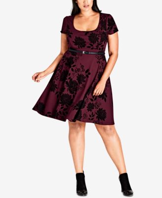 city chic fit and flare dress City Chic Women's Plus Size Dress-Leilani 3D