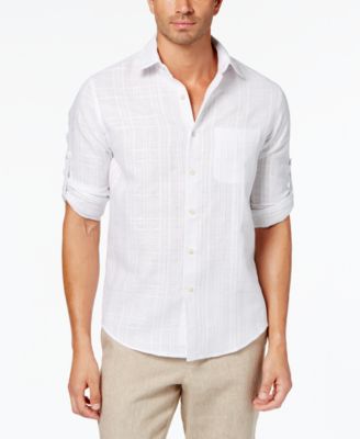 Tasso Elba - Textured Linen-Blend Shirt