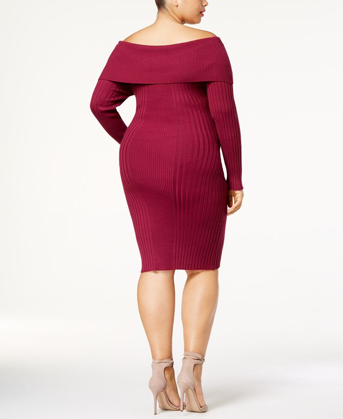 Say What? Trendy Plus Size Off-The-Shoulder Bodycon Dress - Macy's