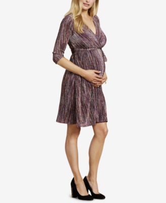 Jessica Simpson Maternity Printed Wrap Dress Macy s