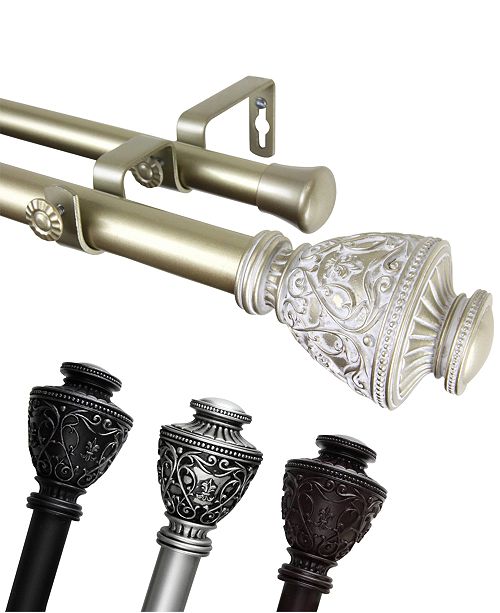 Rod Desyne Veda 1 Decorative Double Curtain Rod 160 240