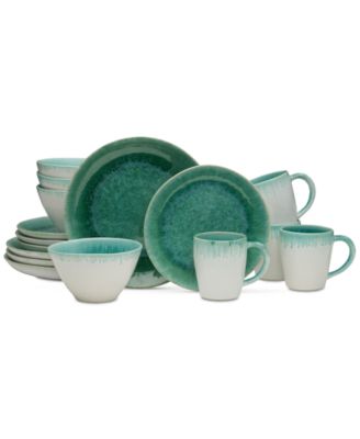 Mikasa - Aventura Green  16-Piece Dinnerware Set