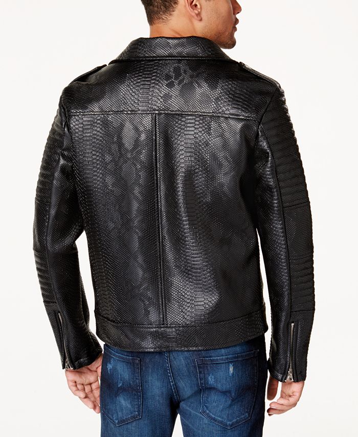Reason Men's Faux-Leather Bomber Jacket - Macy's