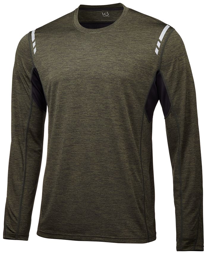 Ideology Long-Sleeve Performance T-Shirt, Created for Macy's - Macy's