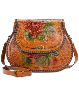 Patricia Nash Arezzo Saddlebag - outlets Painted Rose Gold