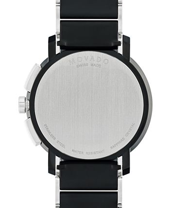 Movado Men s Swiss Chronograph Strato Silver Tone Black PVD