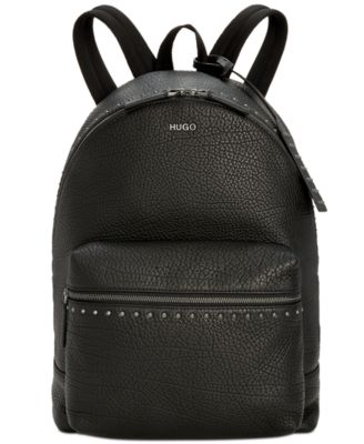 hugo boss leather backpack