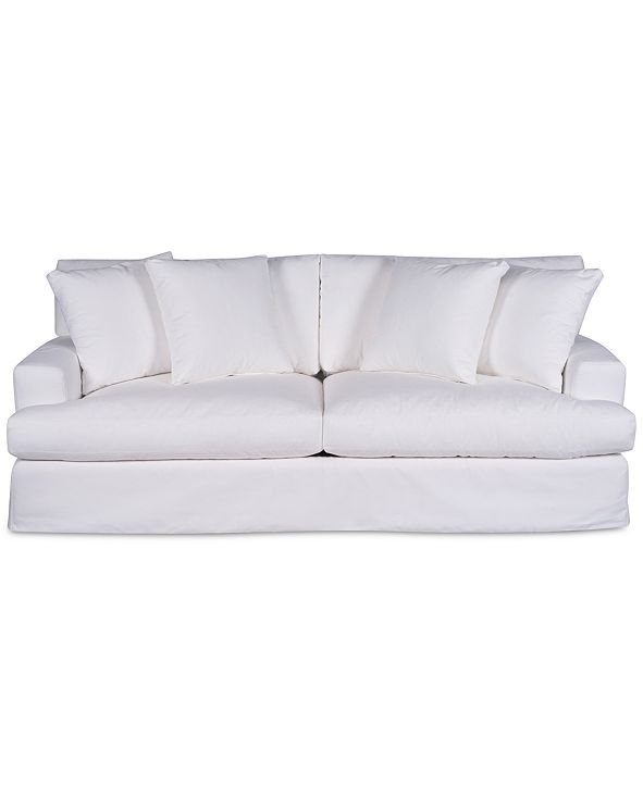 Furniture Brenalee 93" Performance Fabric Slipcover Sofa & Reviews