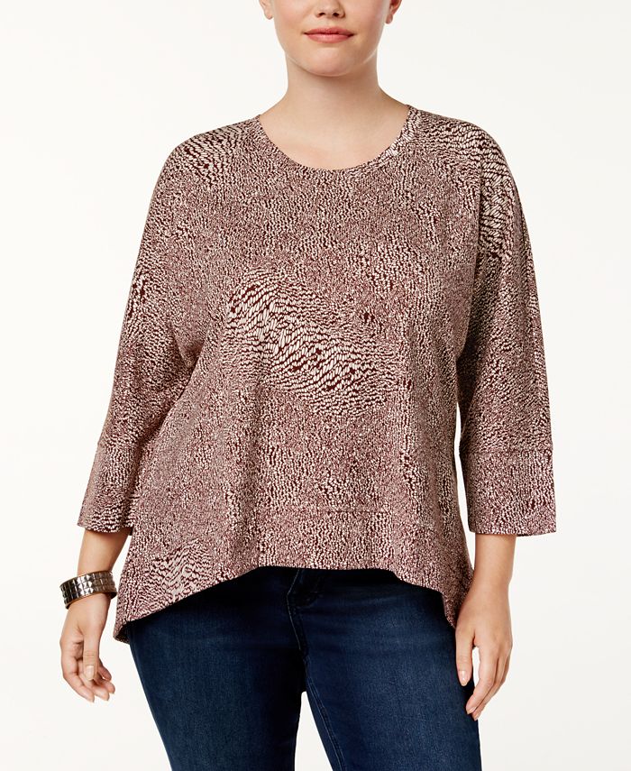 Melissa McCarthy Seven7 Plus Size Back Zip High Low Tunic Macy s