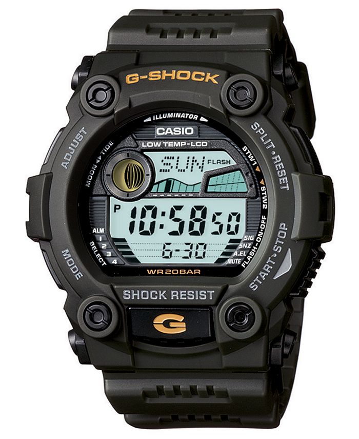 olive green g shock watch