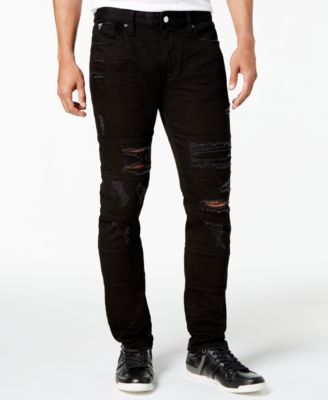 black ripped pants