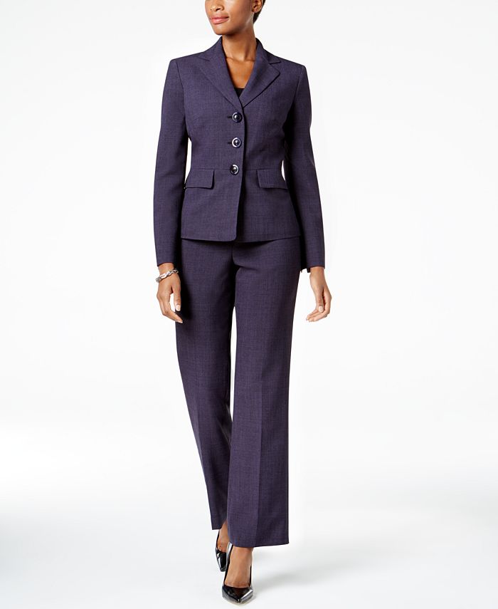 Le Suit Three-Button Pantsuit & Reviews - Wear to Work - Women - Macy's