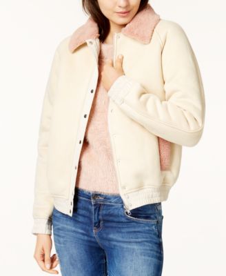 women's sherpa bomber jacket