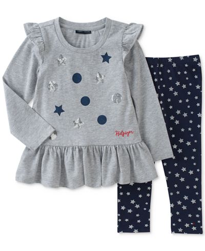 Tommy Hilfiger 2-Pc. Ruffle Tunic & Leggings Set, Toddler & Little Girls (2T-6X)