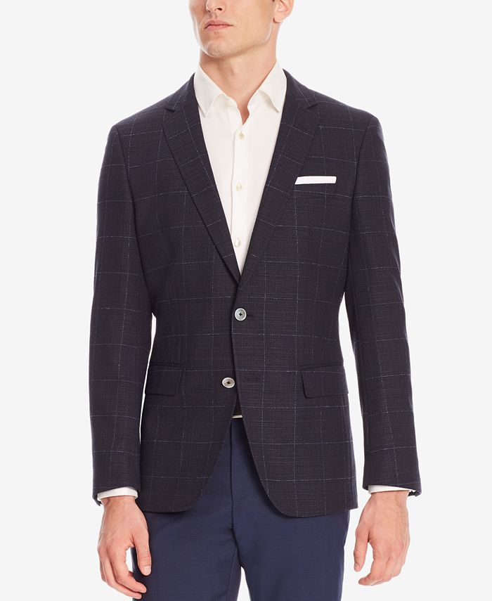 Hugo Boss BOSS Men's SlimFit Windowpane Stretch Sport Coat Macy's