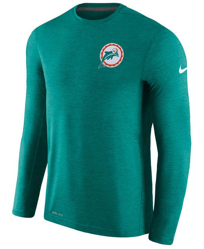 Nike Men s Miami Dolphins Alternate Coaches Long Sleeve T shirt