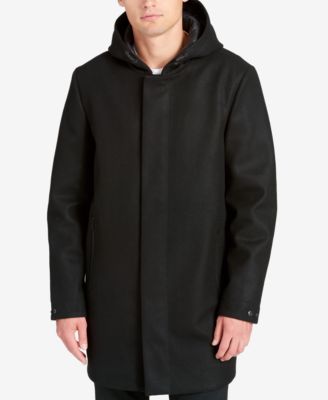 DKNY - Men's Mixed-Media Hooded Performance Jacket