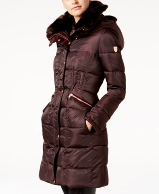 vince camuto hooded down coat