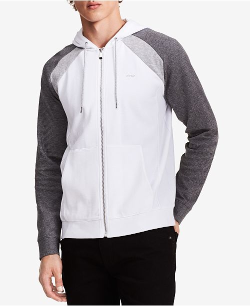Download Calvin Klein Men's Colorblocked Full-Zip Hooded Sweatshirt ...