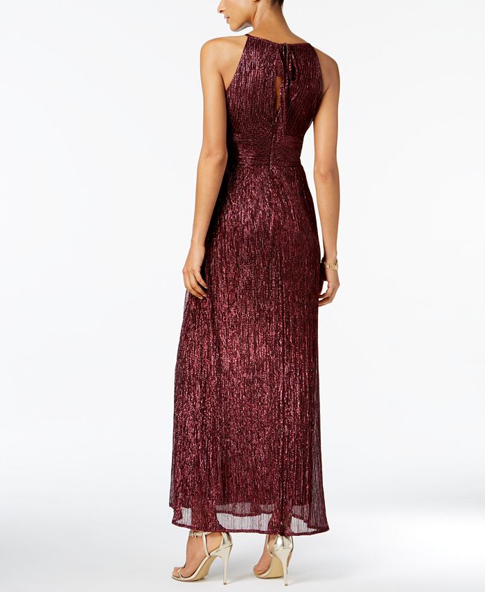 keyhole halter gown