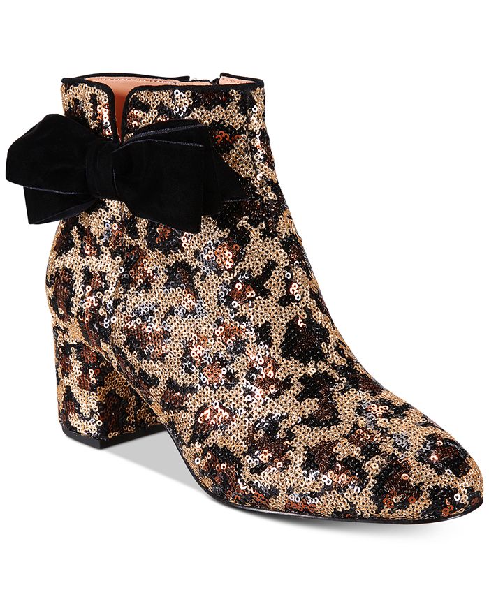 kate spade new york Leopard Print Langley Bow Booties & Reviews - Boots -  Shoes - Macy's