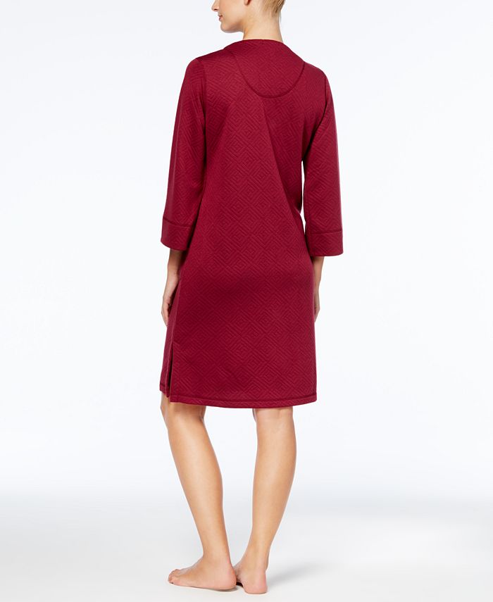Miss Elaine Embroidered Knit ZipFront Robe Macy's