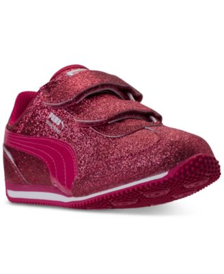 Puma Little Girls' Whirlwind Glitz Stay-Put Closure Athletic Casual ...