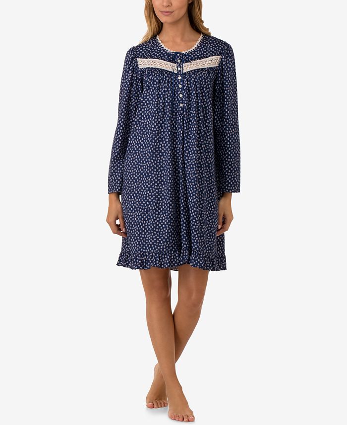 Eileen West Printed Cotton Knit Nightgown Macy's