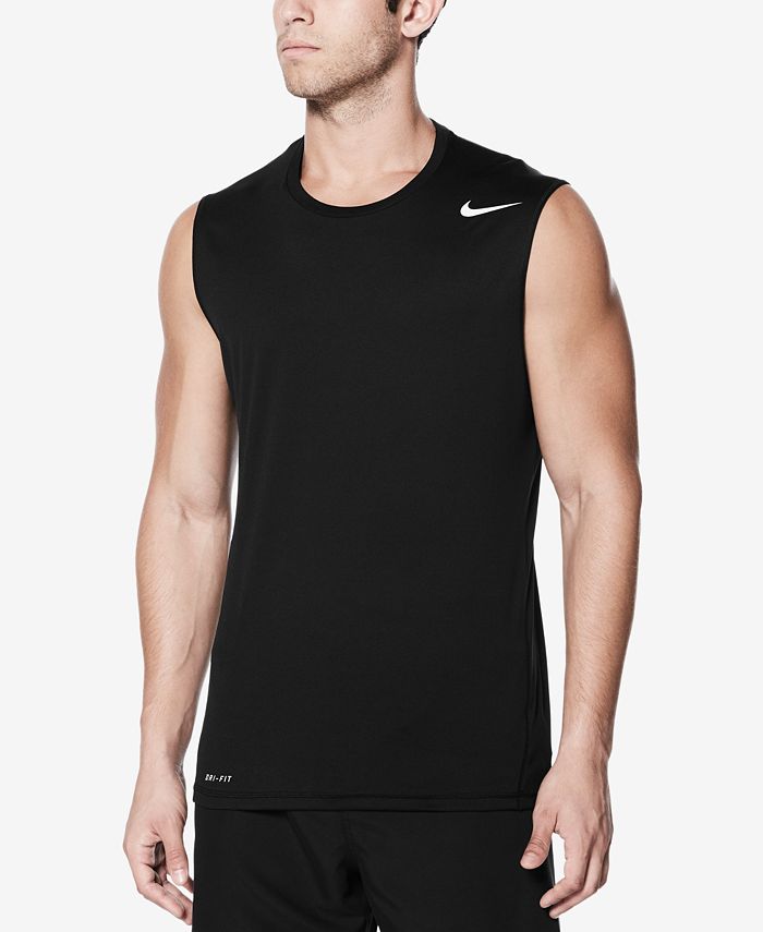Nike Men's Sleeveless Rash Guard Tank Top & Reviews - T-Shirts - Men ...