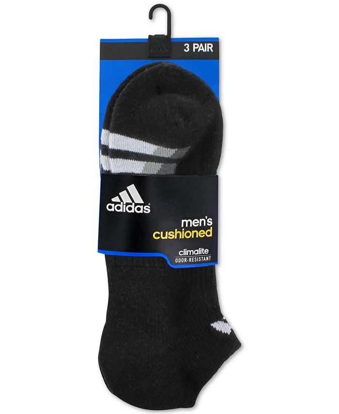 adidas Men's 3-Pk. ClimaLite® Cushioned No-Show Socks & Reviews ...