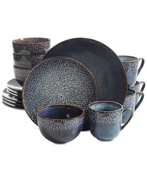 Laurie Gates Matisse Round Blue 16 Pc Dinnerware Set Reviews