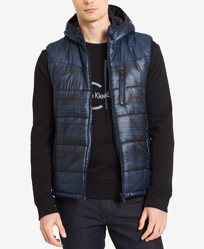 Calvin Klein Jeans Men's Hooded Puffer Vest Macy's