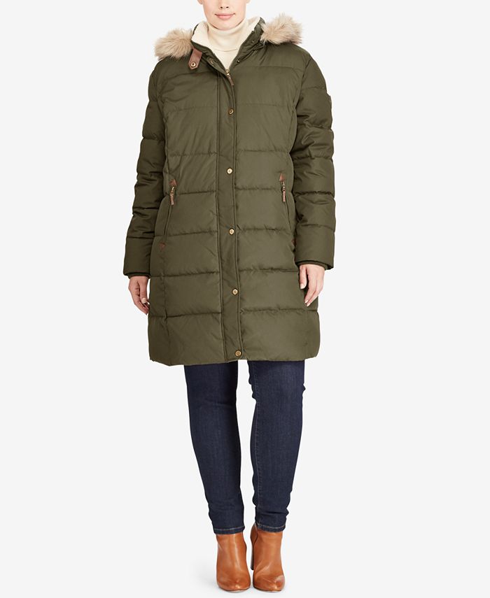 Lauren Ralph Lauren Plus Size Faux-Fur-Trim Quilted Puffer Coat & Reviews -  Coats & Jackets - Women - Macy's