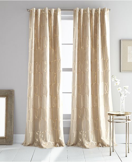 Dkny Atrium Metallic Print Faux Suede 50 X 96 Pair Of Window