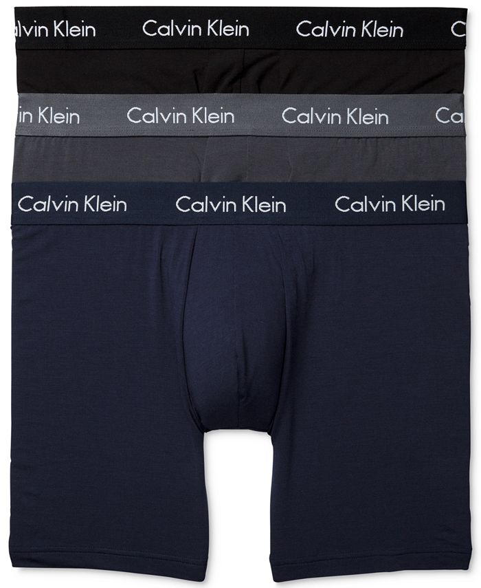 Calvin Klein Men's 3-Pk. Modal Stretch Boxer Briefs & - Underwear & Socks - Men -