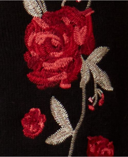 embroidered duster cardigan
