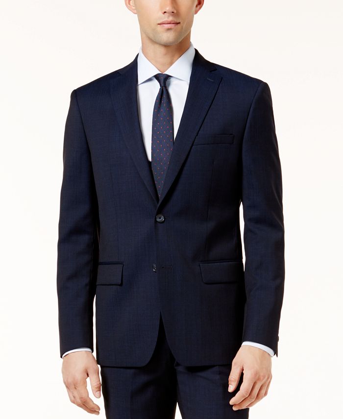 DKNY Men's Slim-Fit Blue Sheen Suit - Macy's