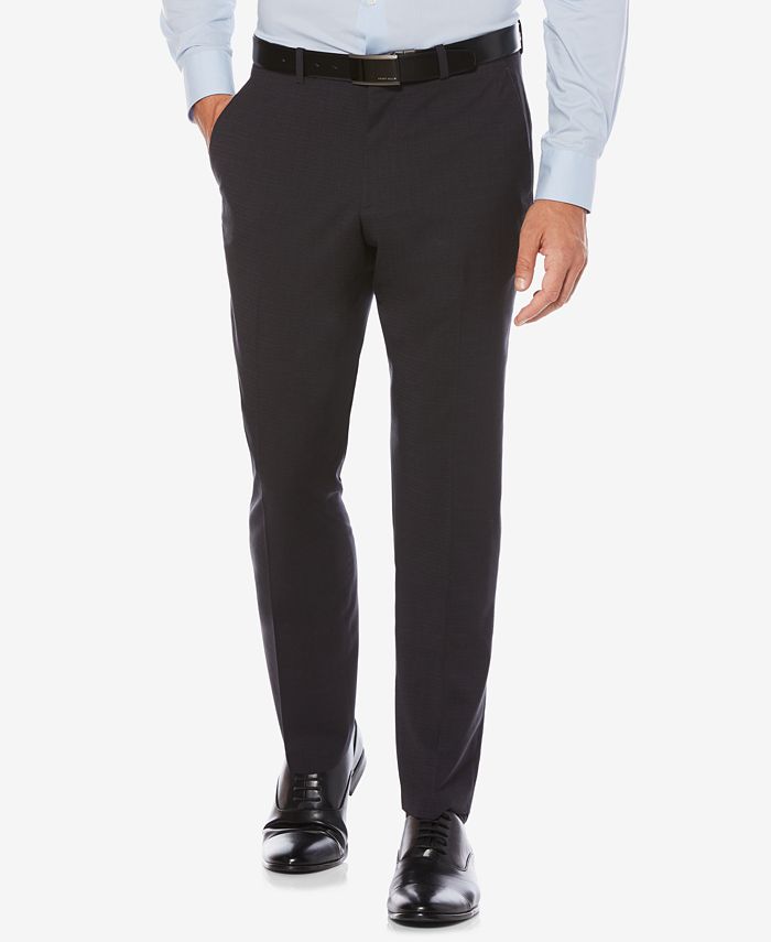Perry Ellis Portfolio Men's Slim-Fit Stretch Check Performance Pants ...
