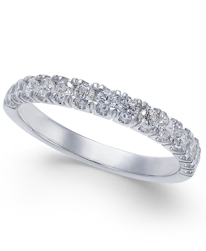 10K Rose Gold Engagement /Wedding Band Pave Diamonds ETERNITY STYLE WOMENS RING 