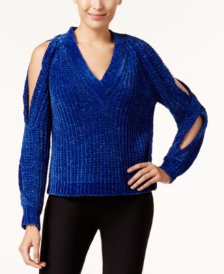 Marled Twist Cold-Shoulder Sweater Macy's