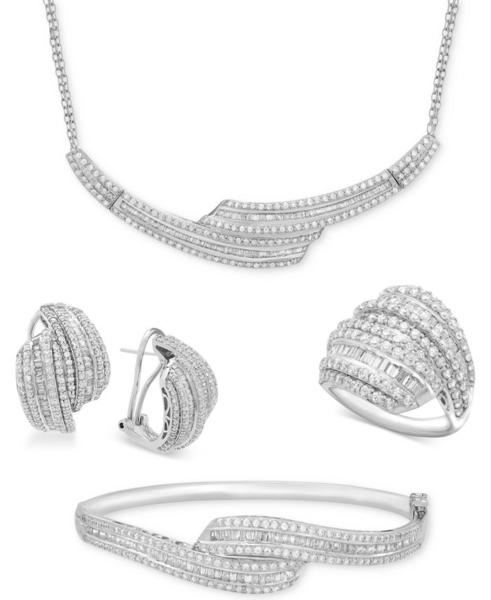 Wrapped in Love - Diamond Collar Necklace (2 ct. t.w.) in Sterling Silver