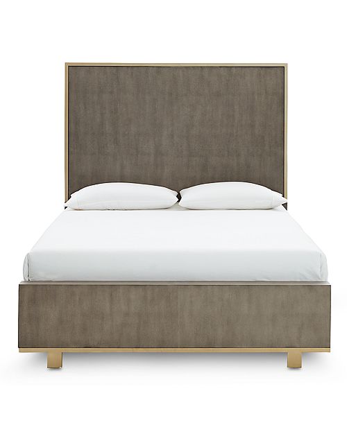Furniture Petra Shagreen Queen Bed & Reviews Furniture Macy's