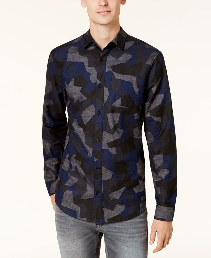 A|X Armani Exchange Men's Camo Shirt & Reviews - Casual Button-Down Shirts  - Men - Macy's