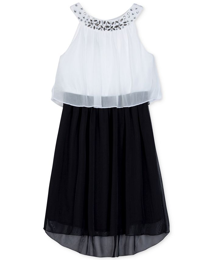 BCX Embellished Neck Popover Party Dress Big Girls Macy s